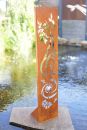 Gartenschild Kirschblüte Edelrost – 100 cm Deko-Schild